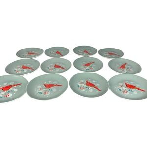 Coco & Lola Set of 12 Cardinal Dessert Plates